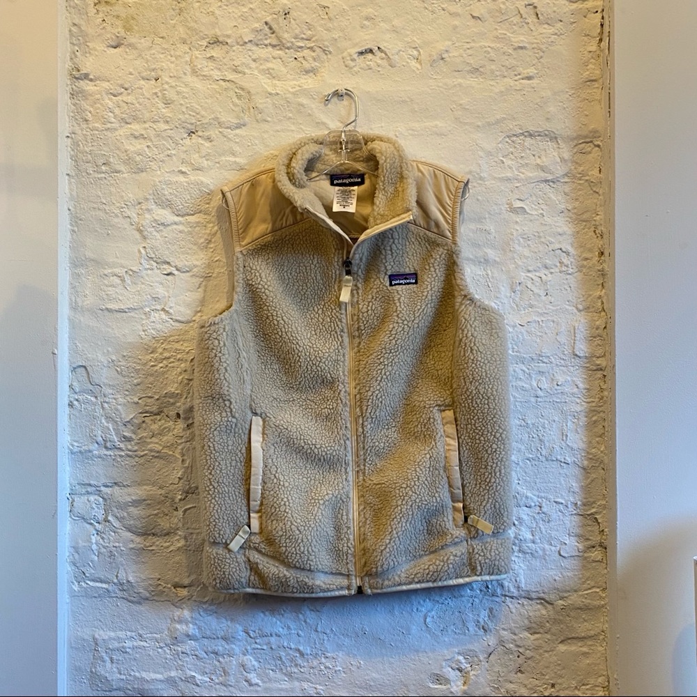 PATAGONIA Cream Faux Shearling Vest
